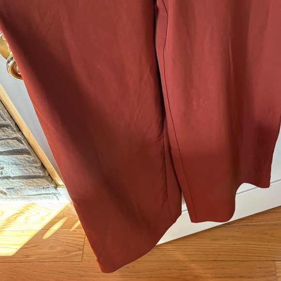 Forever 21 Terracotta Jumpsuit medium deep v front zip back - Picture 7 of 11